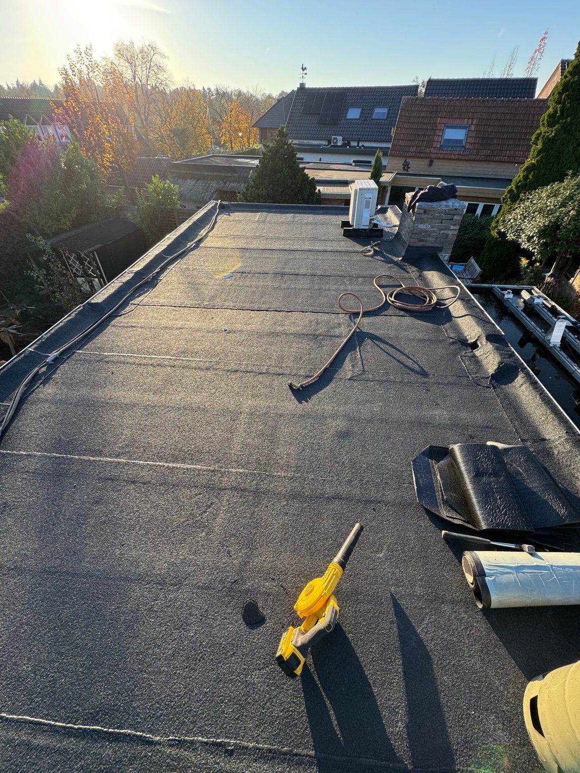 Na situatie plat dak